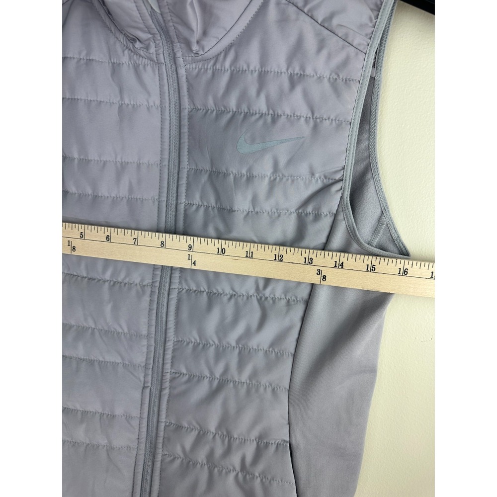 Nike Running Aerolayer Quilted Puffer Vest Grey Lavender Zip Up 856222-059 Small - Picture 7 of 14